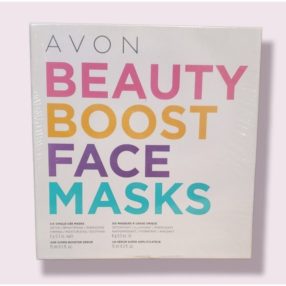 Avon Beauty Boost Face Masks: 6 SingleUse Masks 1 Super Booster Serum New/Sealed